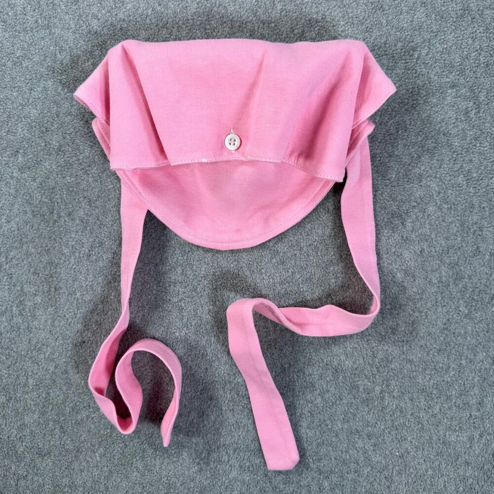 Blossom Blanks Newborn Bonnet Baby Girl Pink Tie Close Organic Cotton Buttons